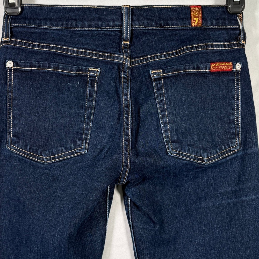 7 For All Mankind The Skinny Jeans Womens 27 Dark Wash Indigo‎ Low Rise Denim